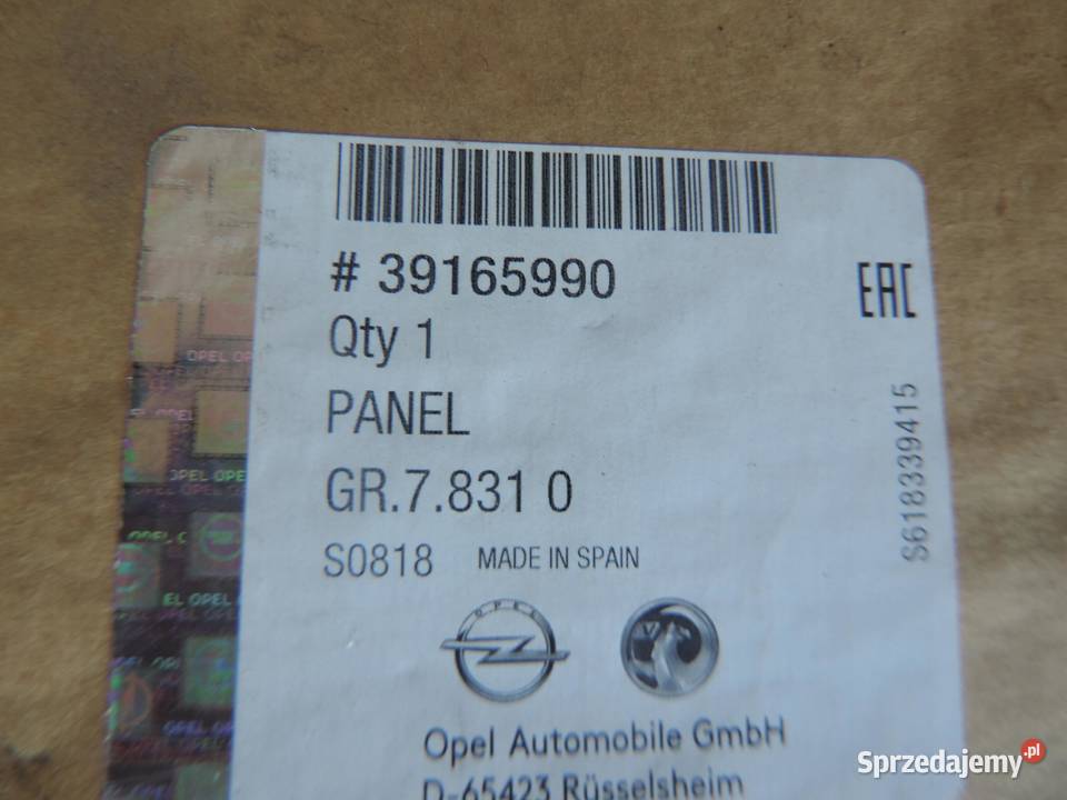narożnik zderzaka tył lewy opel combo e nowy