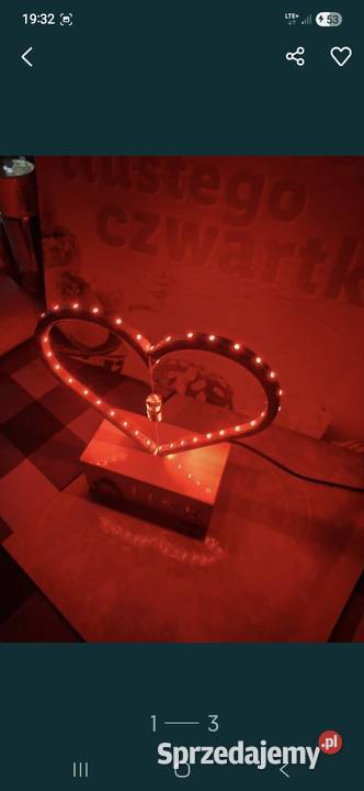 Lampa serce led Łódź