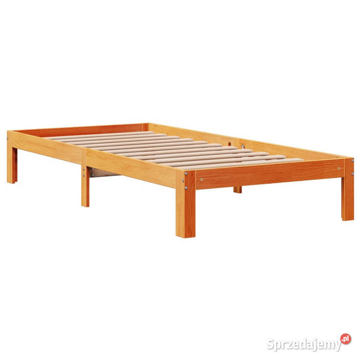 Rama łóżka bez materaca woskowy brąz lita sosna 222cm Łóżka sprzedam
