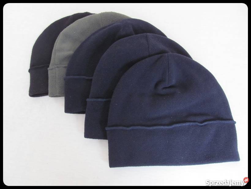 Czapka polarowa rozmiar ok 55 3x granat 1x czerń mazowieckie Płock