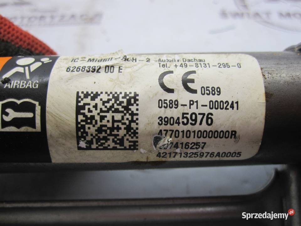 OPEL CORSA E 17r AIRBAG kurtyna prawa 39045976 Kielce sprzedam