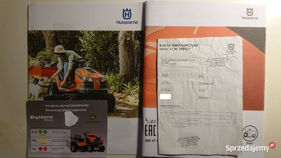 Traktorek kosiarka Husqvarna TC 38 małopolskie Rączna