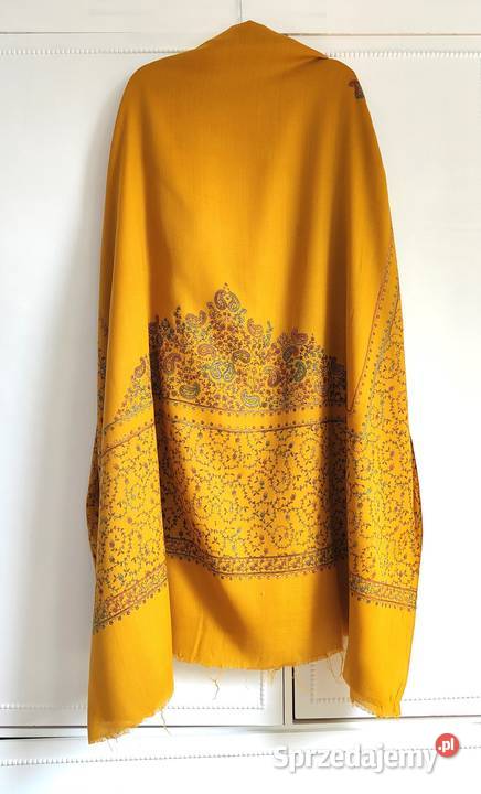 Duży szal orientalny indyjski haftowany haft Szczecin