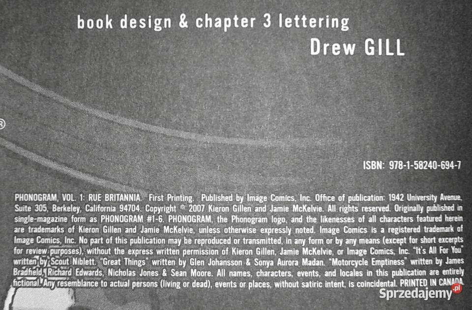 Rue Britannia Phonogram Kieron Gillen Jamie Rok wydania 2007 Pozostałe Chełm