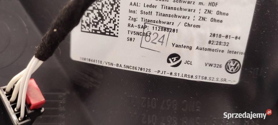 VW TIGUAN II BOCZEK DRZWI PRAWY PRZÓD RHD ANGLIK