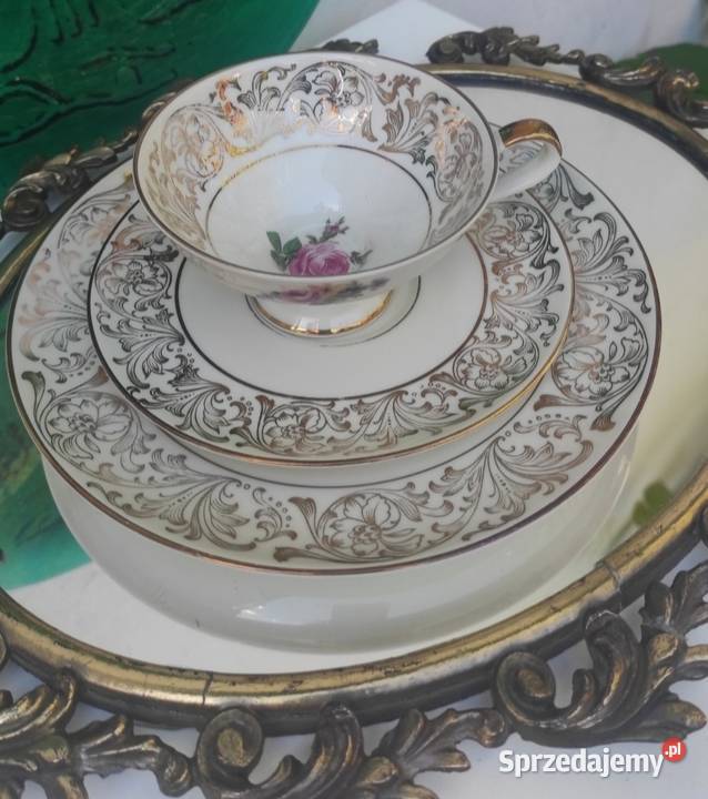 Alka Kunst 830 Bawaria FloralCream Goldzestaw Pabianice