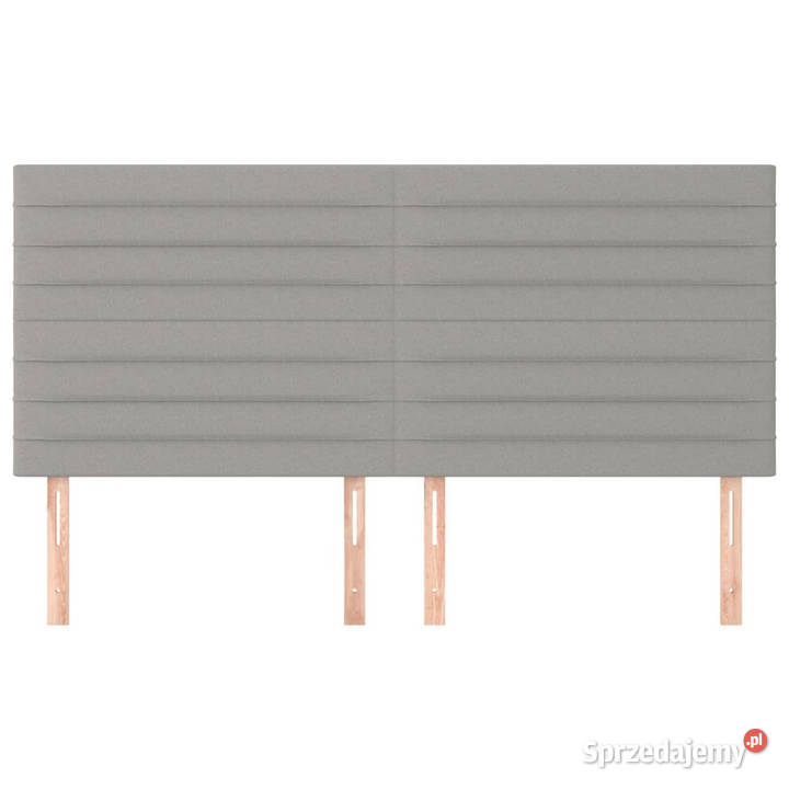 Zagłówki do łóżka 4 jasnoszary 90x5x7888 tkanina