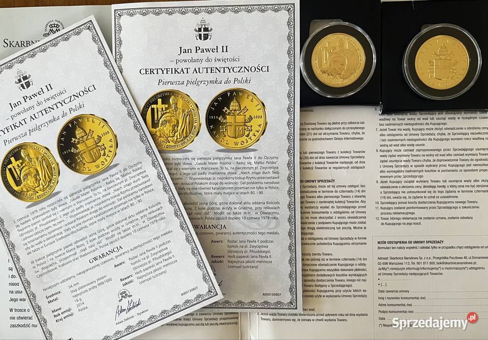 Moneta Pierwsza pielgrzymka do Polski