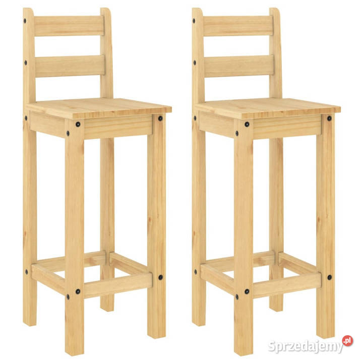 Krzesła barowe 2 lite drewno sosnowe WM4005693 Warszawa sprzedam