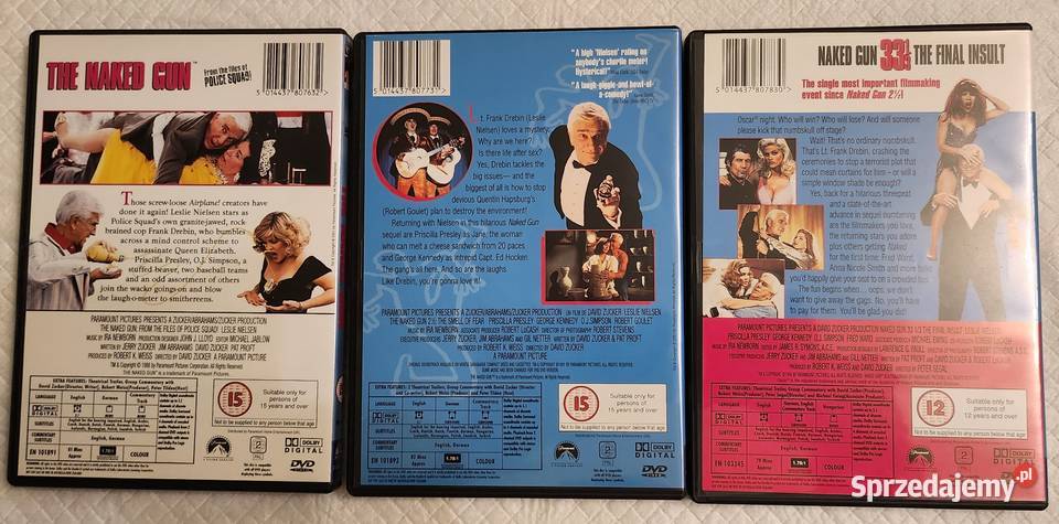 Naga broń zestaw trzech filmów dvd Warszawa