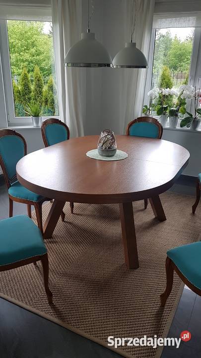 stół dębowy owalny 120 do 160 Krosno