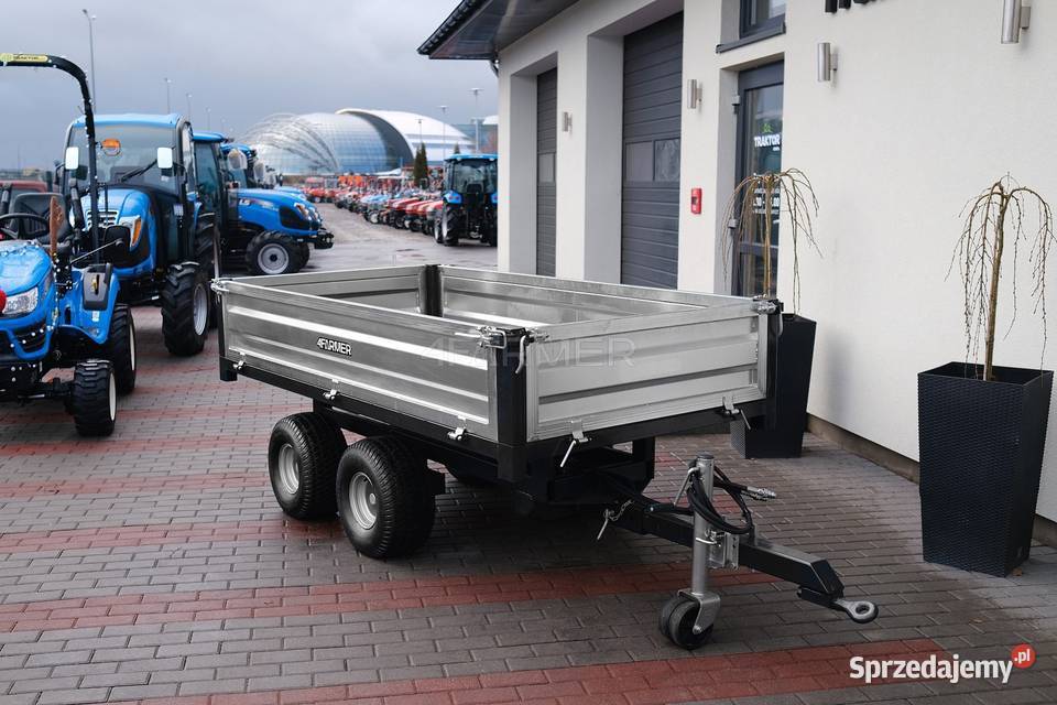 Przyczepa rolnicza dwuosiowa 25T z kiprem nieuszkodzony Przyczepy rolnicze podkarpackie