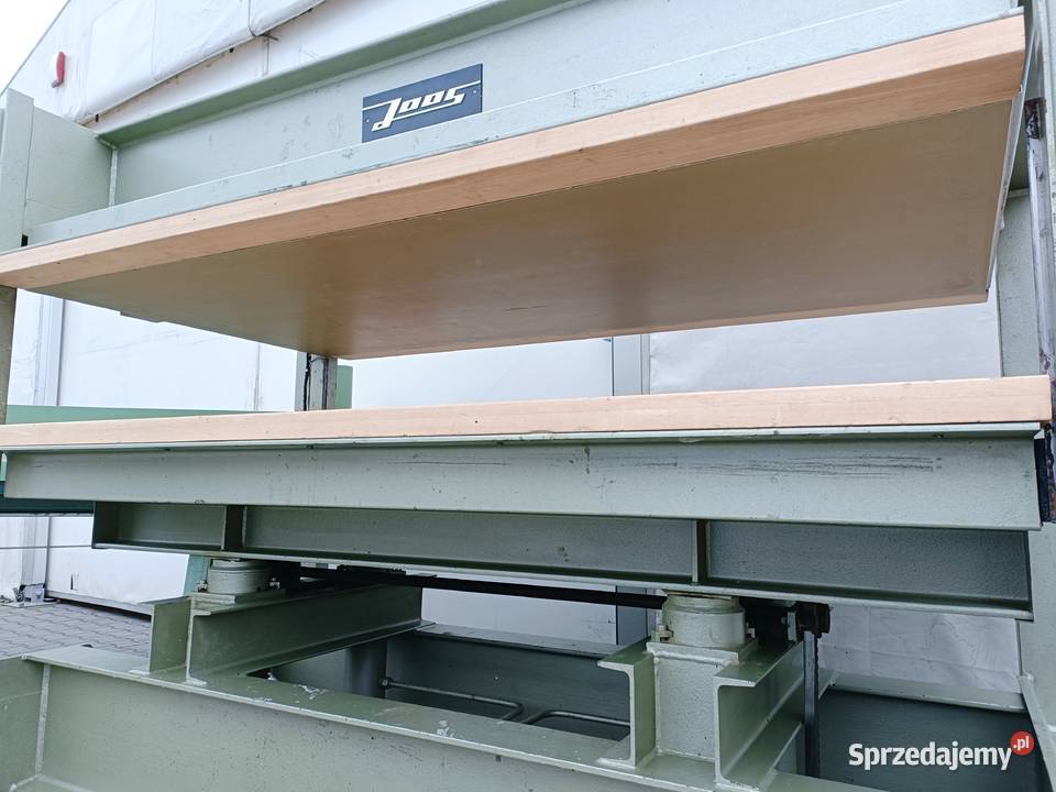 Prasa hydrauliczna półkowa JOOS HP 90 do forniru wielkopolskie Gizałki