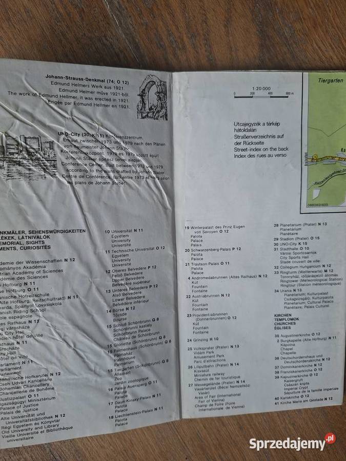 Mapa Vienna 120 000 plan miasta
