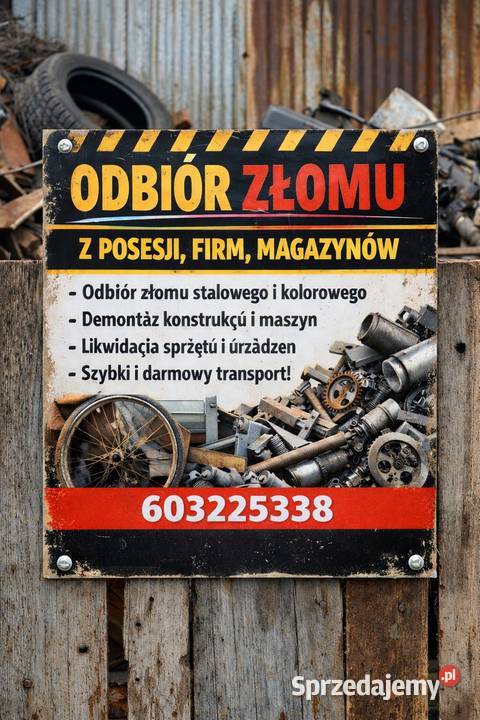 ODBIOR Złomu POSESJI FIRM WARSZTATY śląskie Częstochowa
