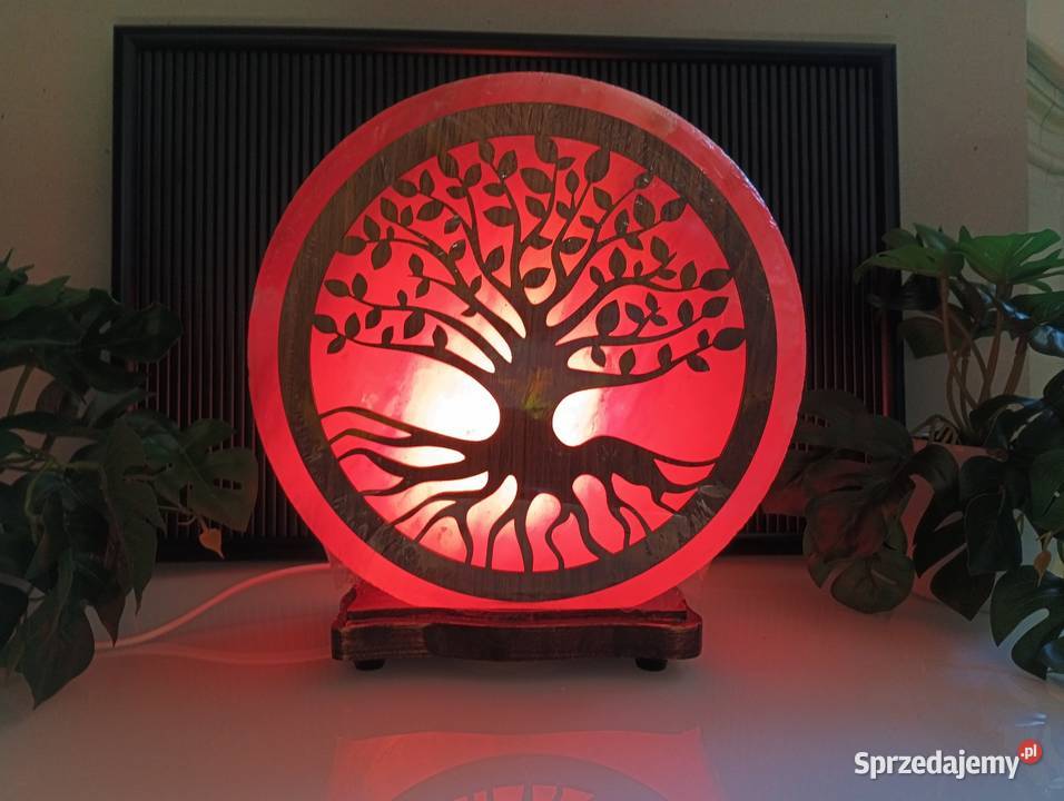 Himalajska lampa solna drzewo życia Lampy stołowe i nocne Trzcianka