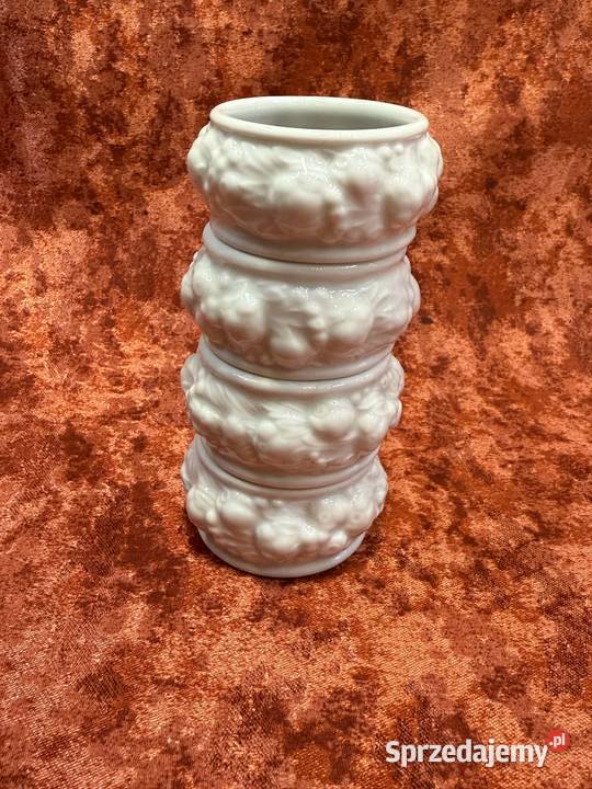 Serwetniki 4 sztuki Rosenthal Maria Biala biały Serwetniki i obrączki świętokrzyskie