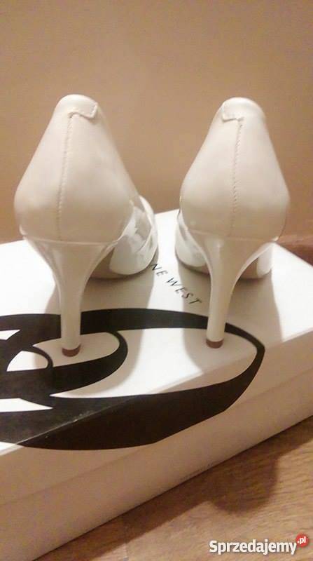 Nine west czółenka szpilki białe buty ślubne 355 Kobyłka