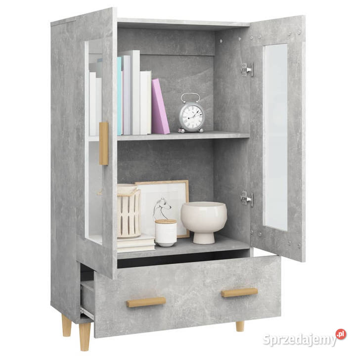 Wysoka szafka szarość betonu 70x31x115 WM812550 Warszawa