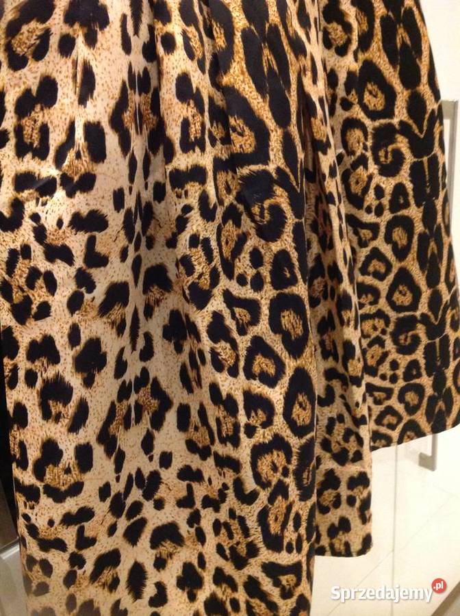 Spódnica Damska SM Panterka Zwierzęcy Print żółty/złoty Nowa Sól