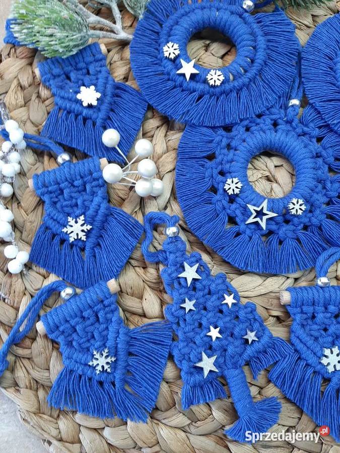 Ozdoby na choinkę 9 bombka święta makrama Bydgoszcz