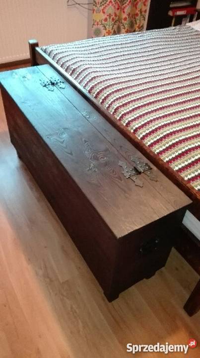 Rustykalna kolonialna skrzynia ogniem malowana 38cm Krasów