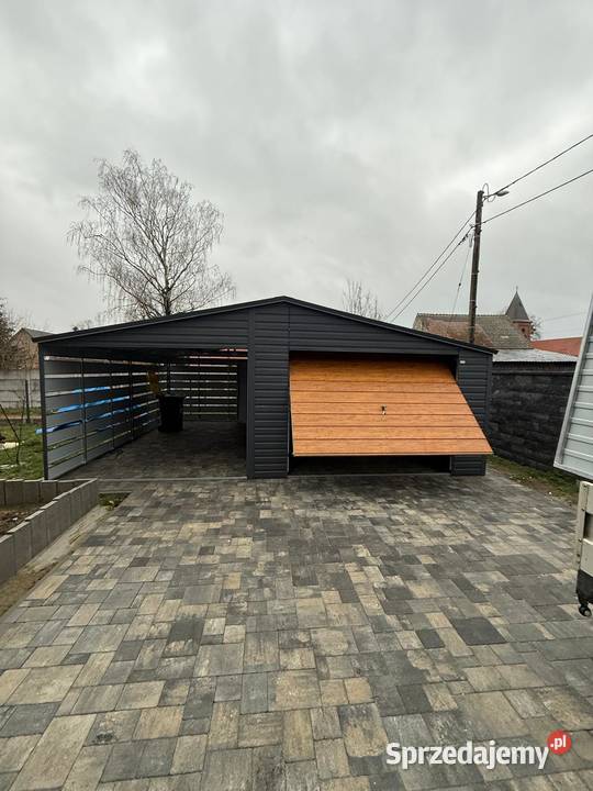 Garaż Blaszany hala wiata 10x6 lamele 2x brama mazowieckie