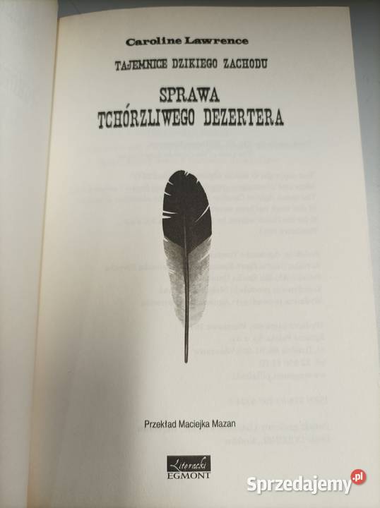 Sprawa tchórzliwego dezertera Caroline Lawrence Toruń