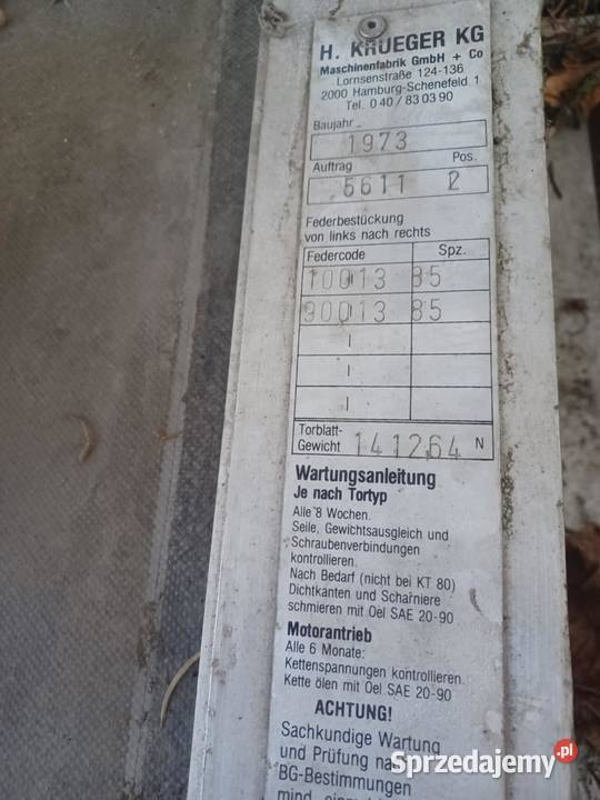 Brama Garażowa Segmentowa z Napędem 3 Nowa Ruda sprzedam