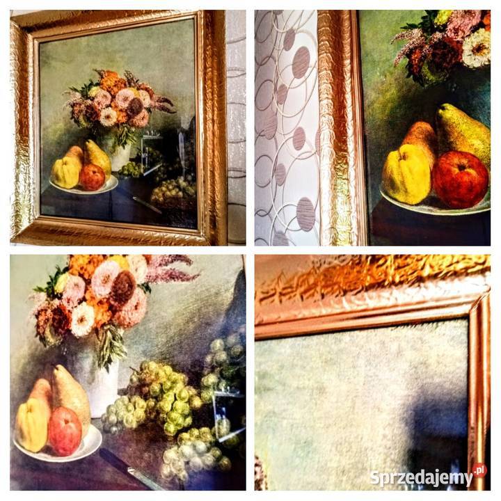 Obraz Flowers and fruit 1865 w ramie Malarstwo