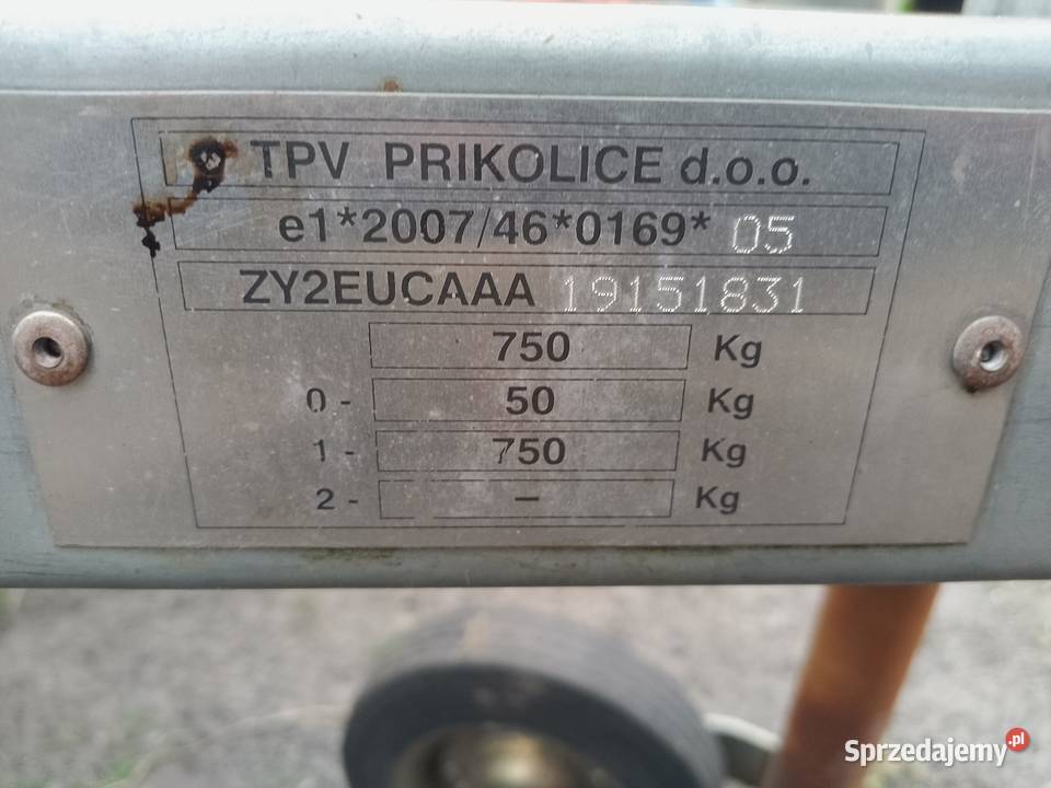 Przyczepka samochodowa 750 Czarnków