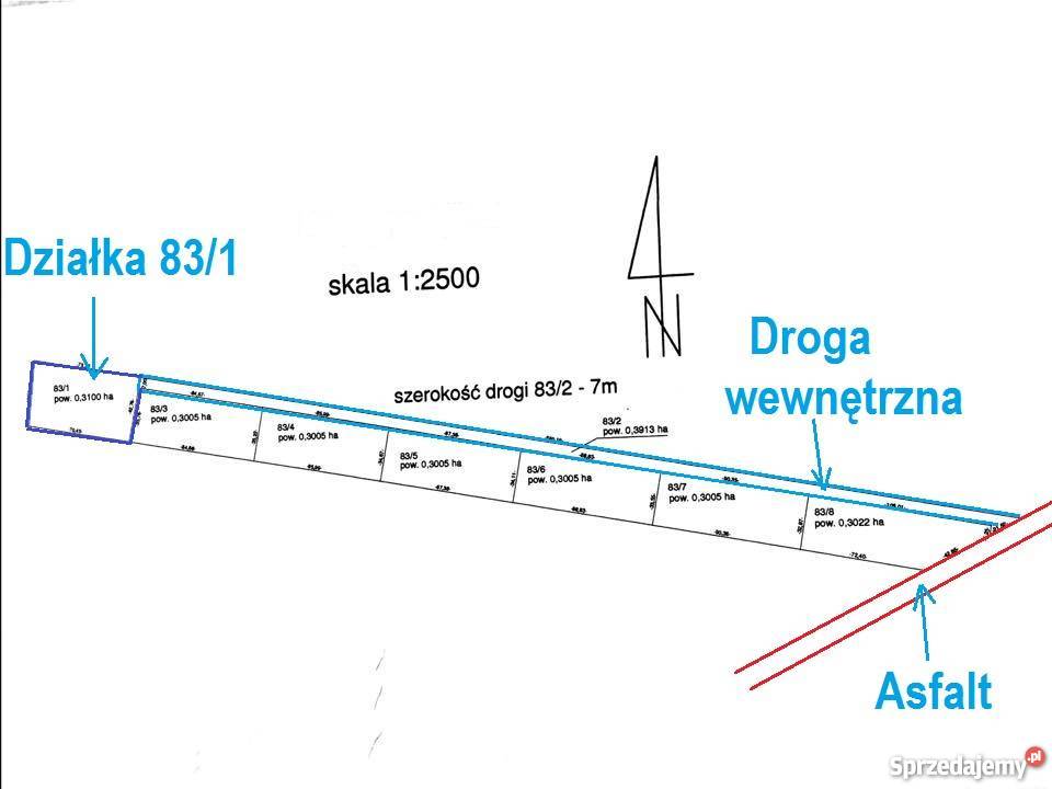 Działka na Mazurach Jeziorem Kownatki Dwie Rzeki Nidzica sprzedam