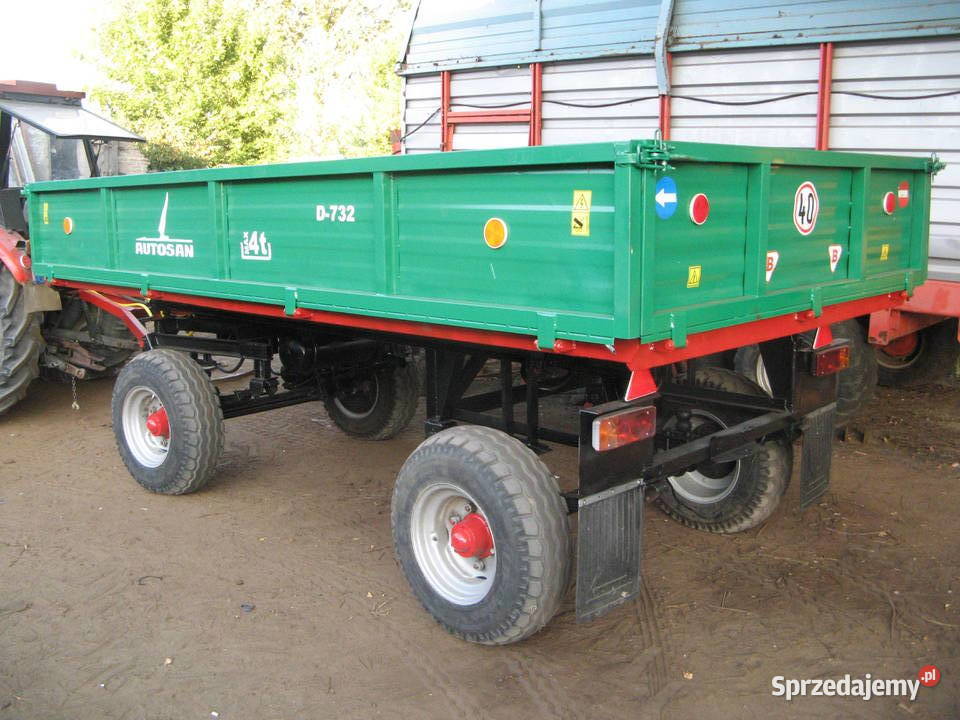 przyczepa d46 d35 d732 2 stronny wywrot stan Przyczepy rolnicze