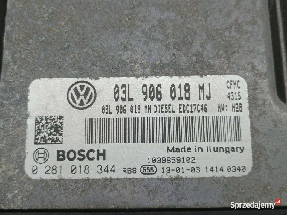 STEROWNIK SILNIKA 03L906018MJ 0281018344 20 D