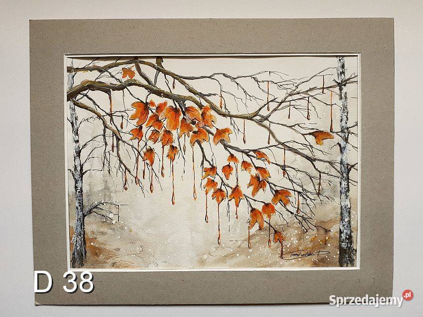 Akwarela Obraz Pejzaż Nowa Sól