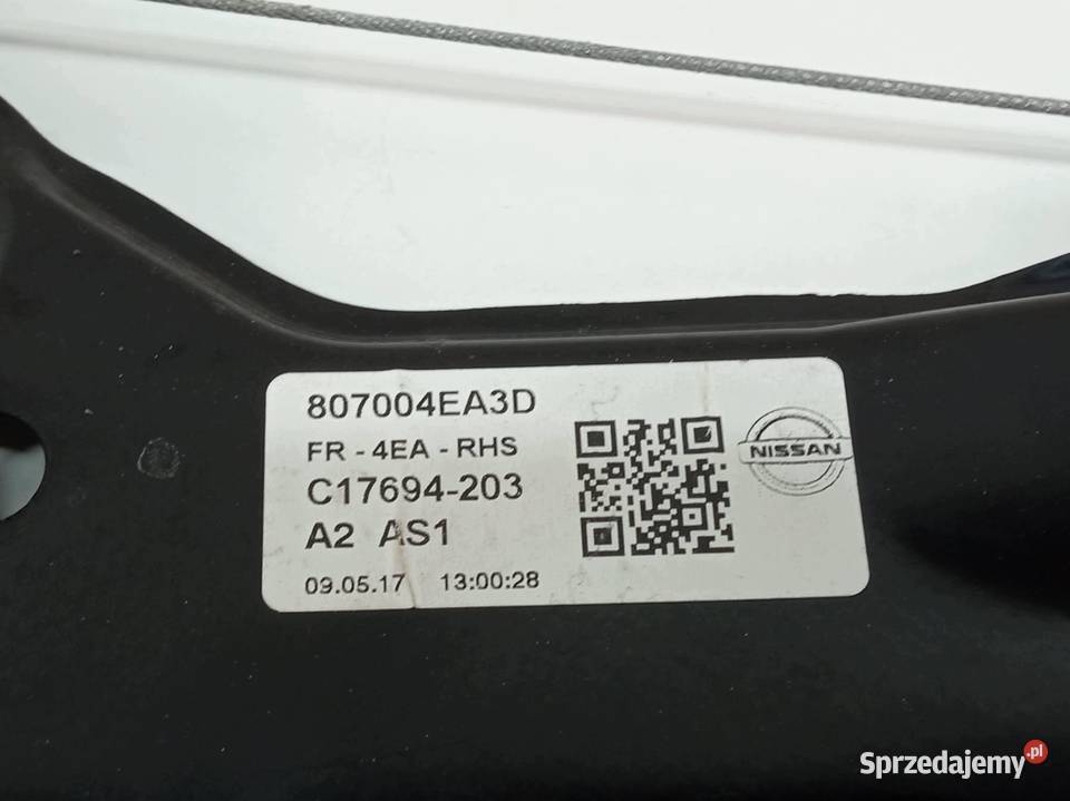 MECHANIZM SZYBY PRAWY PRZÓD 807004EA3D Nissan Wyposażenie wnętrza
