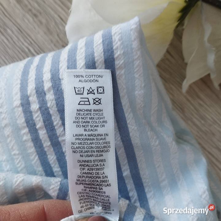Koszula męska w paski Dunnes krótki rękaw