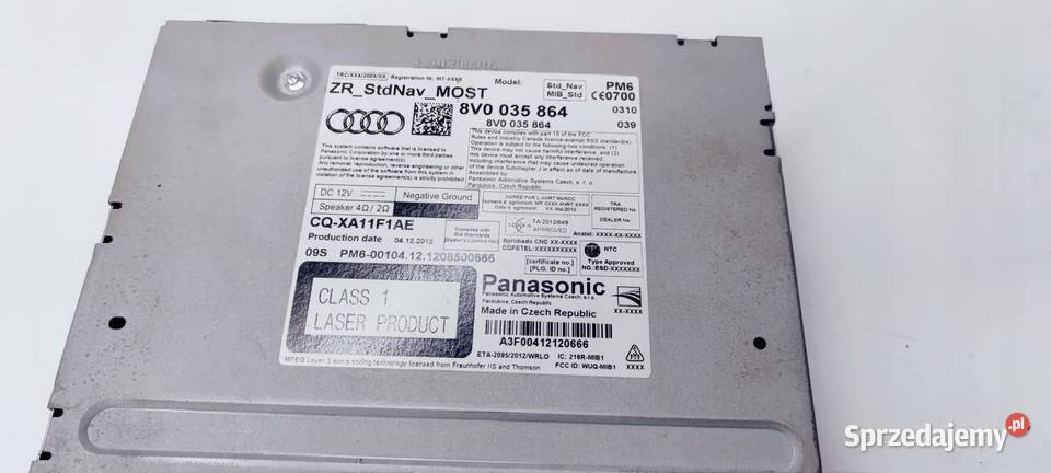 JEDNOSTKA MMI CZYTNIK KART AUDI A3 8V 8V0035864 Przystajń