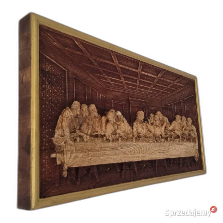 Rzeźba Drewniana Ostatnia Wieczerza Obraz Malechowo