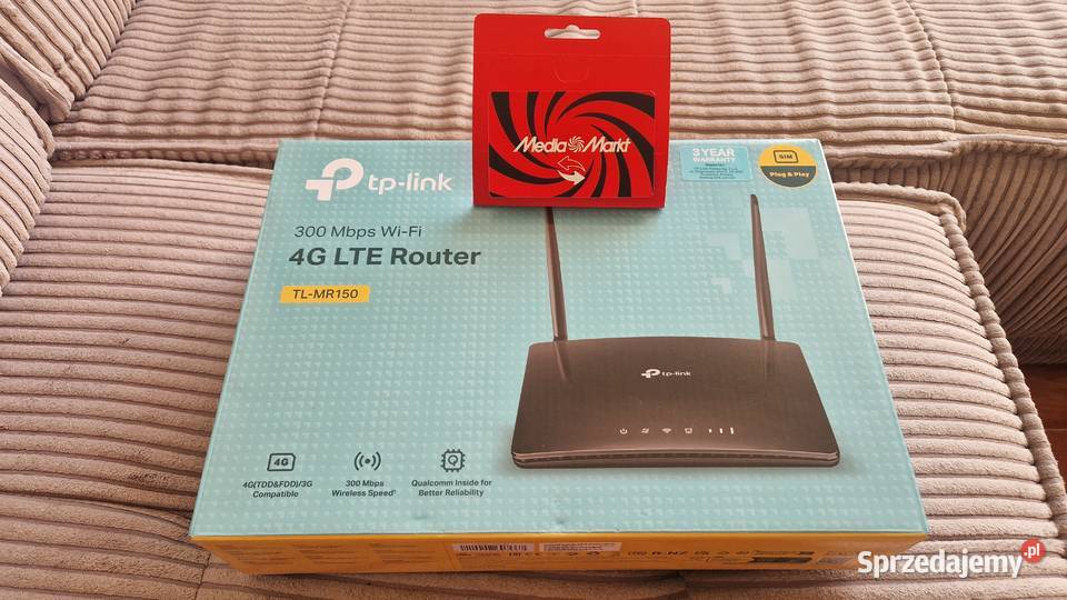 Router TPLink 4G LTE TLMR150 nowy Media Markt lubuskie Gorzów Wielkopolski