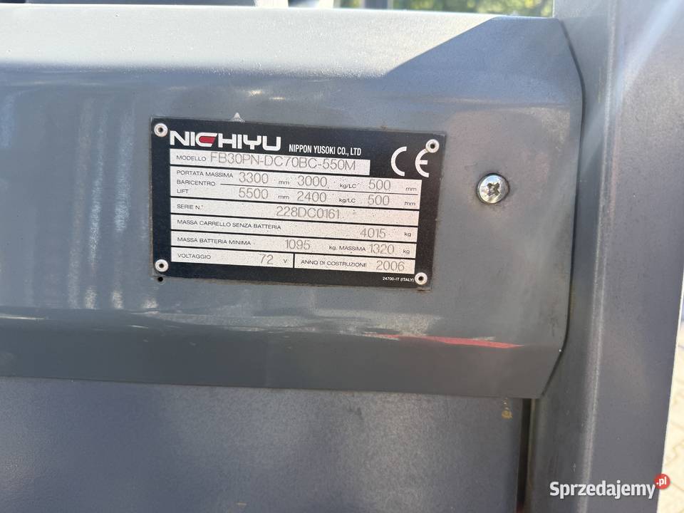 Elektryczny wózek widłowy Mitsubishi FB30PN małopolskie Mogilany