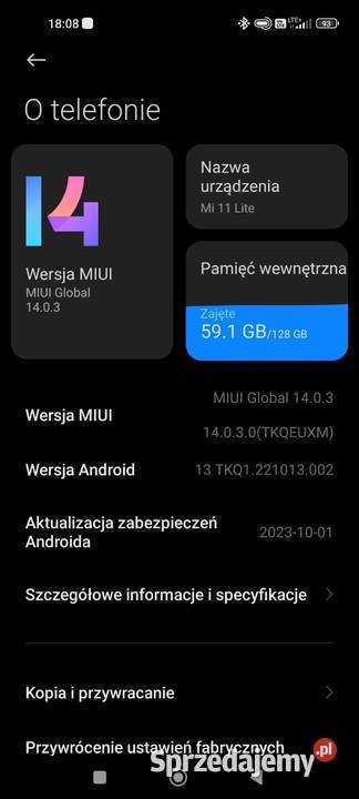 Sprzedam telefon Xiaomi redmi mi 11 lite Częstochowa