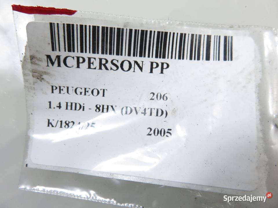 MCPERSON PRAWY PRZEDNI PEUGEOT 206 14 HDi osobowe