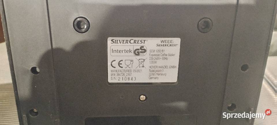 Ekspres do kawy nie kompletny