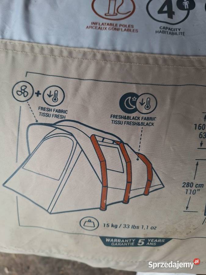 Namiot Air Seconds 41 Fresh Black 2ND LIFE Samorządki