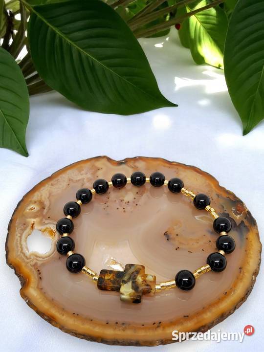 Bransoletka dziesiątka różańca z bursztynu Bransoletki Warszawa