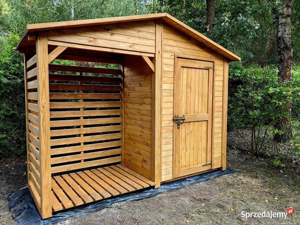Drewutnia 16 x 11m domek 154 x 11m dach na boki