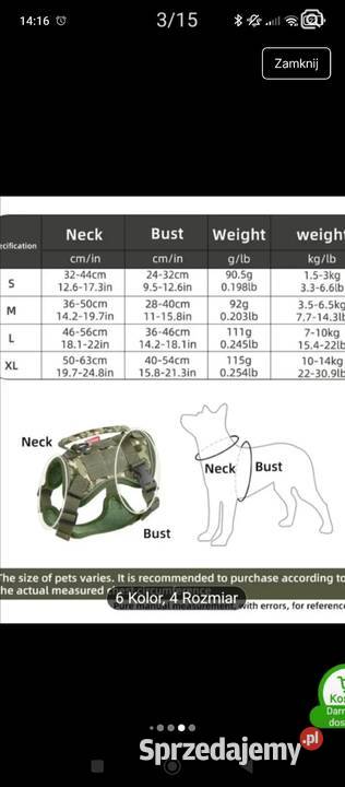 Szelki małego psa podkarpackie