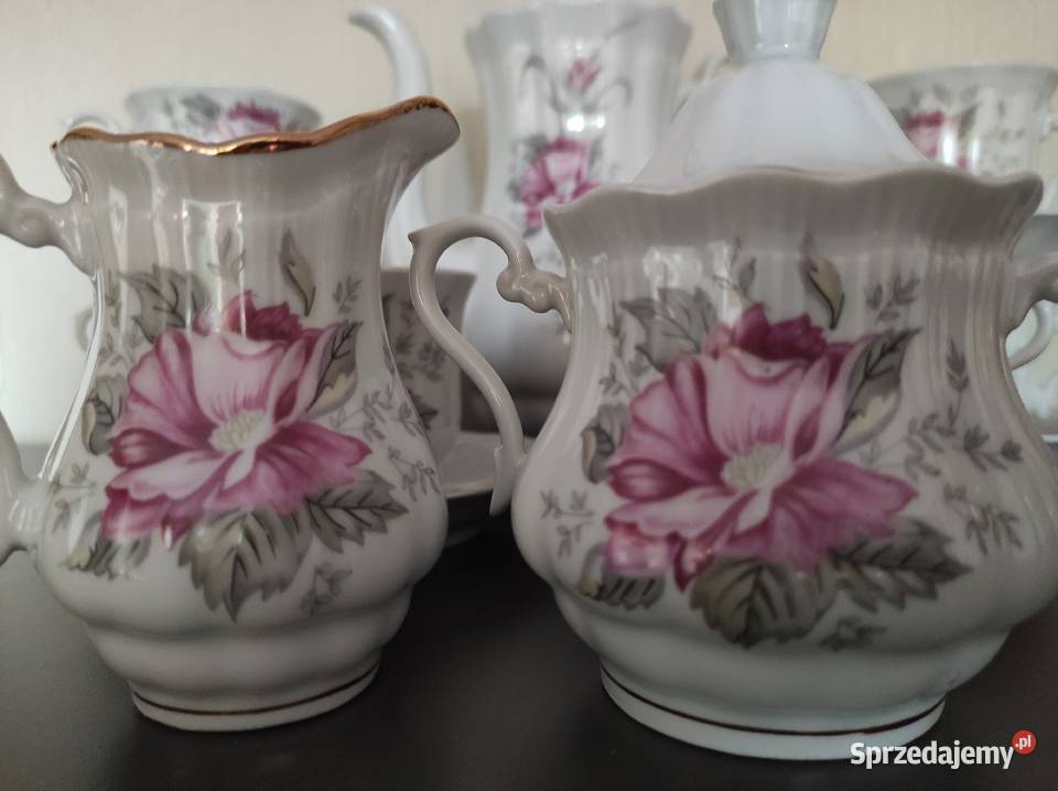 Serwis do kawy 6 osób porcelana Wałbrzych Warpechy Stare