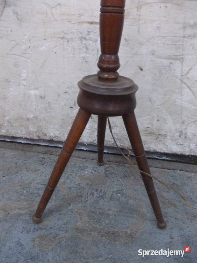 Stara drewniana lampa stojąca 145 śląskie Bielsko-Biała